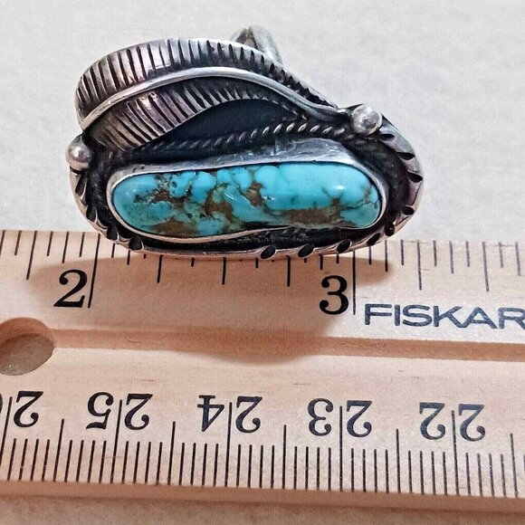 Navajo Native American Turquoise Sterling ring sz 6 NAR 1160 - Picture 6 of 8